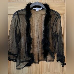 Victoria’s Secret Luxe Fur-Trimmed Peignoir Jacket